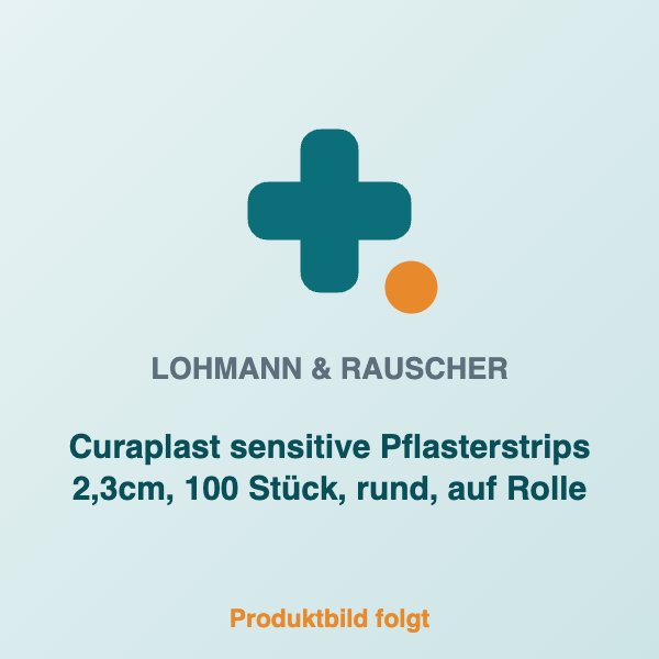 [LR-400432] Curaplast sensitive Pflasterstrips 2,3cm, 100 Stück, rund, auf Rolle
