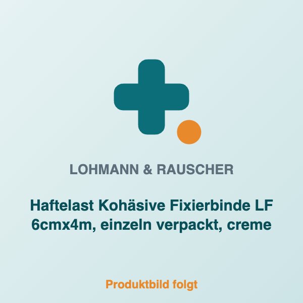 [LR-30821] Haftelast Kohäsive Fixierbinde LF 6cmx4m, einzeln verpackt, creme