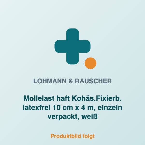 [LR-33533] Mollelast haft Kohäs.Fixierb. latexfrei 10 cm x 4 m, einzeln verpackt, weiß
