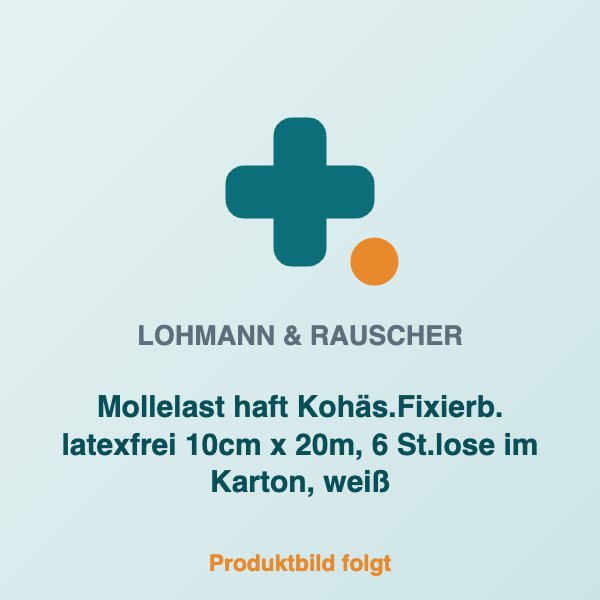 [LR-33548] Mollelast haft Kohäs.Fixierb. latexfrei 10cm x 20m, 6 St.lose im Karton, weiß