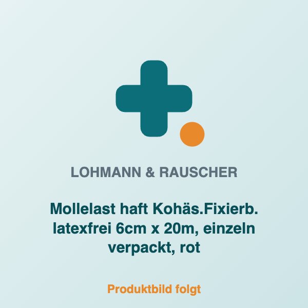 [LR-33540] Mollelast haft Kohäs.Fixierb. latexfrei 6cm x 20m, einzeln verpackt, rot