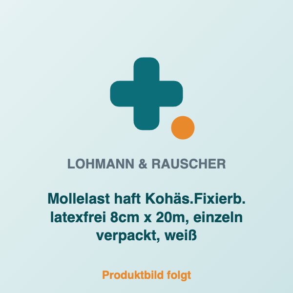 [LR-33537] Mollelast haft Kohäs.Fixierb. latexfrei 8cm x 20m, einzeln verpackt, weiß