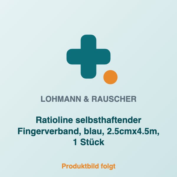 [LR-147512] Ratioline selbsthaftender Fingerverband, blau, 2.5cmx4.5m, 1 Stück